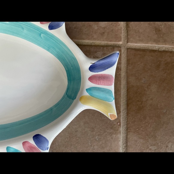 Caleca Color Blocks Fish Plate - Picture 5 of 5